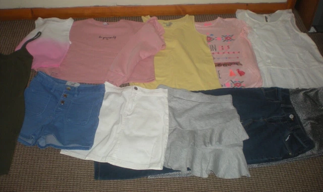 Bundle Girls Clothes age 12-13yrs T-shirts Shorts Skirt Dress Sweater  New Look