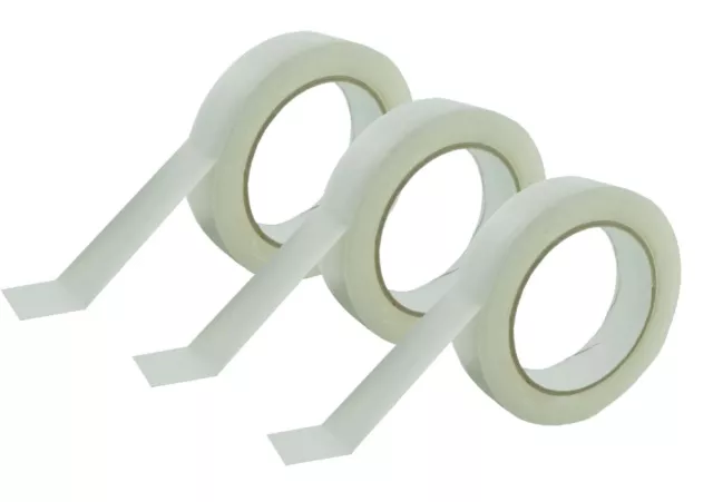 3x UV-PVC-Band glatt weiß 25mm x 33m Abklebeband Putzerband Putz Schutzband