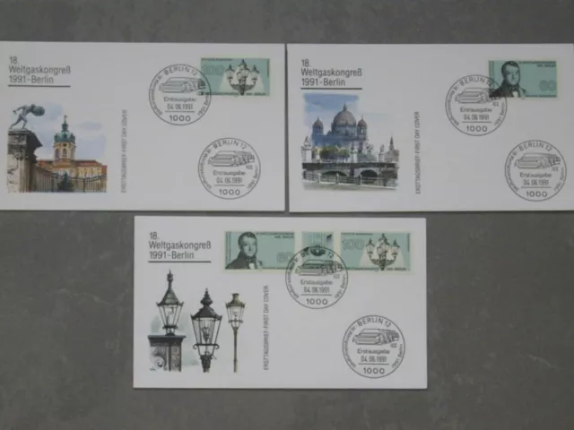 Bund FDC 1991 -  Mi.Nr. 1537/38 ( 3 Briefe )