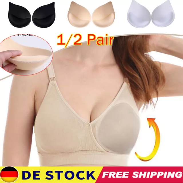 Atmungsaktive Bikini BH Einlagen Polster Push up Kissen Einsätze Schwamm Shaper~