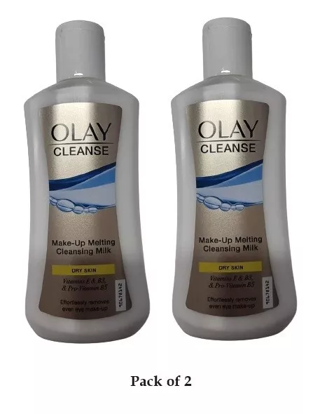 2X Olay Limpieza Maquillaje Fusión Limpiador Leche 200ml Cada