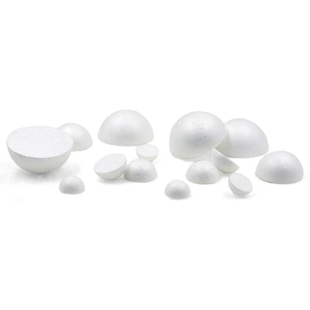 Lot De 10 Demi-Sphères En Polystyrène 12cm | Boules De Mousse Pour Loisirs Créatifs Et Décoration