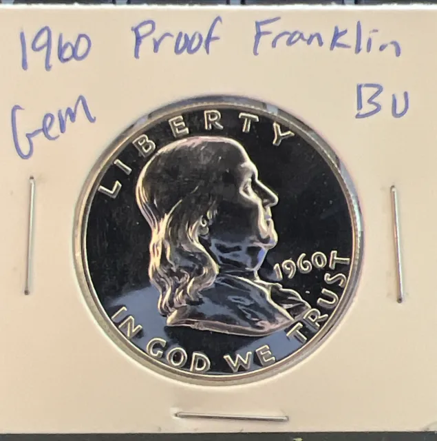Proof 1960 Philadelphia Mint Silver Franklin Half Silver US Coin Gem BU