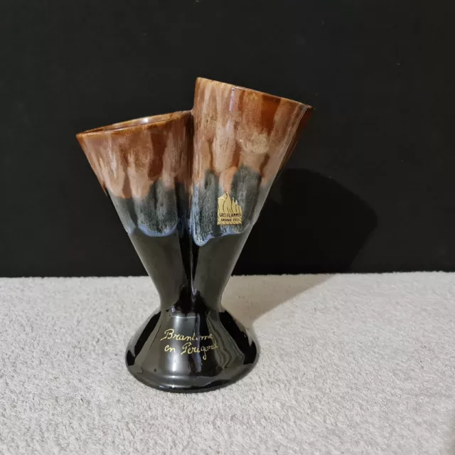 Vase double en grés flammés - "Brantome en Périgord"