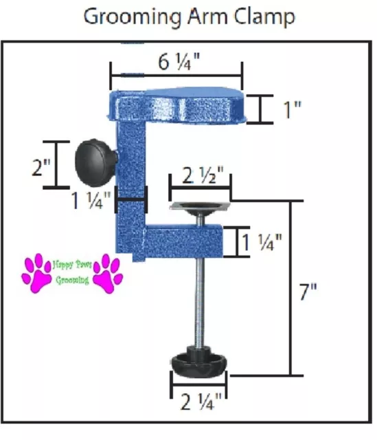 ÉQUIPEMENT MAÎTRE TOILETTEUR pliable réglable BRAS DE TABLE DE TOILETTAGE, PINCE ET BOUCLE B 3