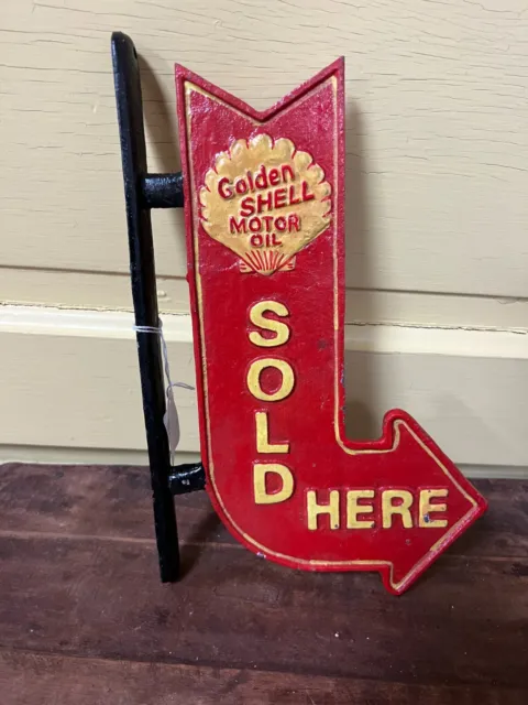 Cast Iron Shell "Sold Here" Arrow