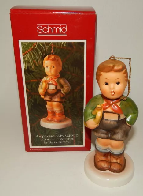 Schmid 1983 First Edition Berta Hummel Hark the Herald Christmas Ornament MIB