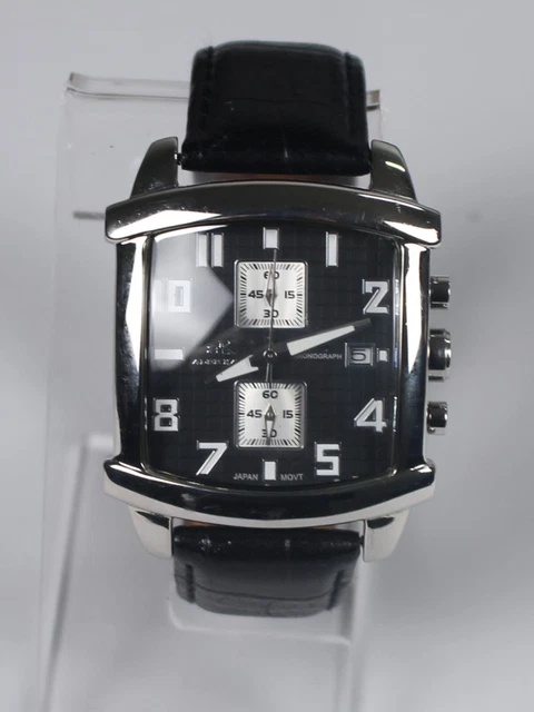 Orologio Uomo Sekonda 1933 - Quarzo Giapponese, Quadrante Nero, Cinturino In Pelle Nera 20 Mm