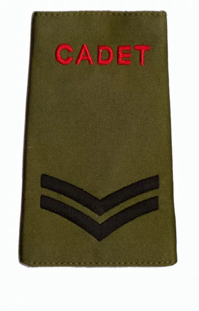 Pair of ACF / CCF Corporal CPL RANK SLIDES for MTP ( Army Cadet Force CADETS