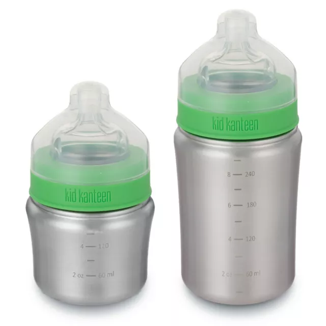 Klean Kanteen Baby Bottle Edelstahl Trinkflasche mit Silikon Sauger Kid Weithals