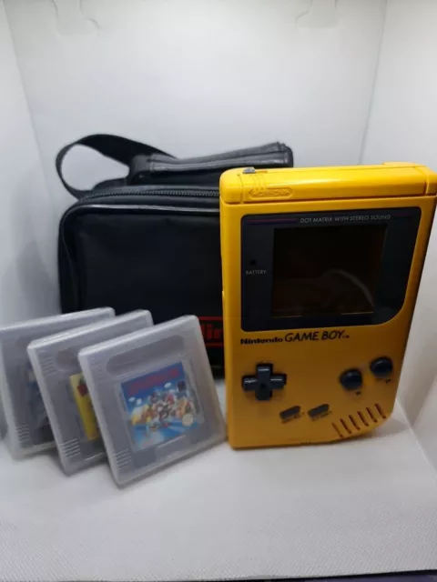 Yellow Nintendo Gameboy Original DMG-01 Console Tested Working Gd Condition PAL