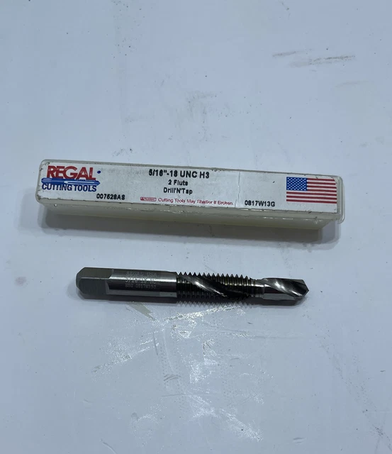 Regal 5/16”-18 UNC H3 2 Flute Drill’N’Tap HSG 0817W13J