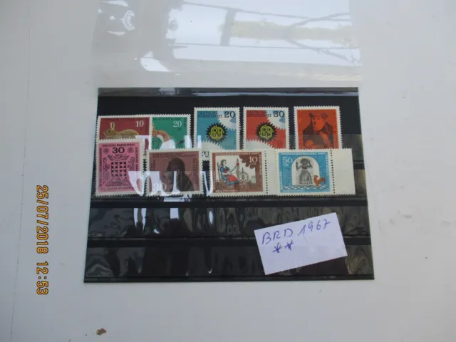 Briefmarken BRD  1967 **