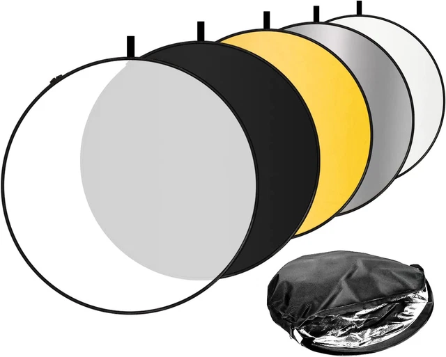 43" 5 in 1 Photography Studio Collapsible Multi Photo Disc Reflector, 5 Colors W