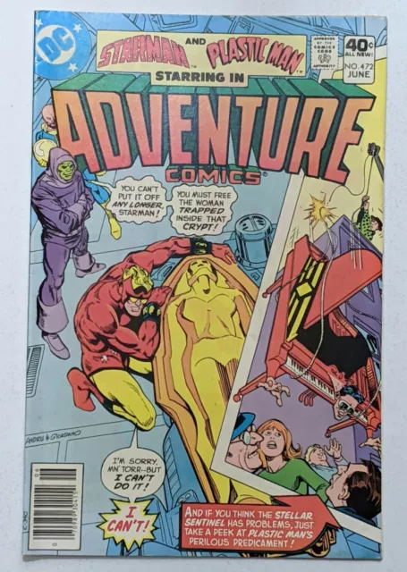 Adventure Comics #472 (Jun 1980, DC) FN+ 6.5 Plastic Man Andru & Giordano cover