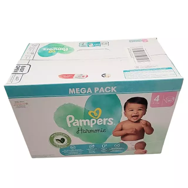 Pampers Harmonie Mega Pack de 80 Couches  Taille 4 bébé de 9 à 14 Kg neuf
