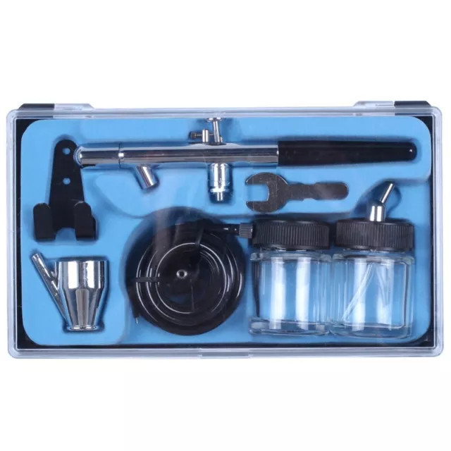 Siphon Feed Dual Action 0.35Mm Airbrush Kit Spray Tool  For Makeup9846