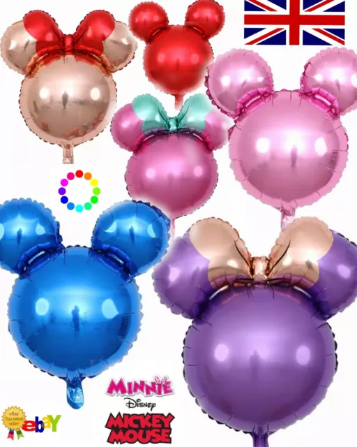 UK Large Disney Mickey Minnie Mouse Birthday Party Head Balloons Children Kids