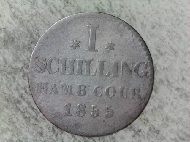 1 Schilling 1855 Hamb.Cour  Hamburg  (26/6712)