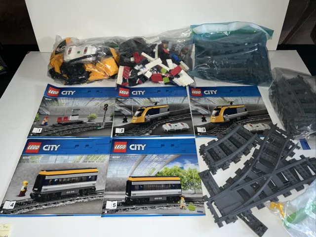 LEGO City Passenger Train 60197 With Extra Tracks. Missing Mini figures Plz Read