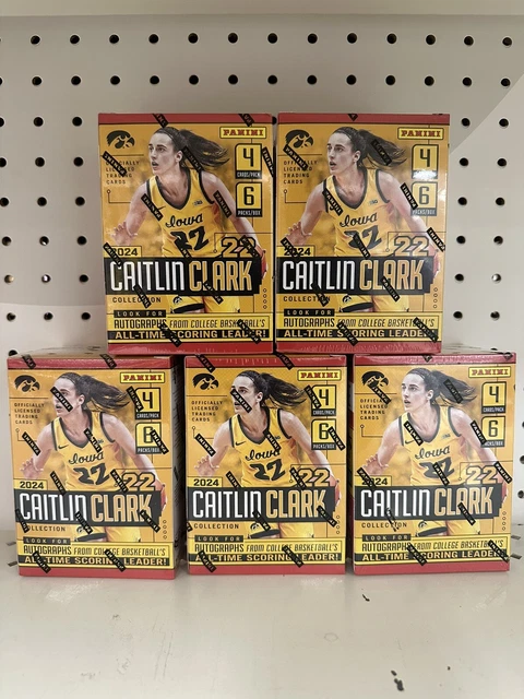 (5) 2024 PANINI Caitlin Clark Collection Basketball Blaster Box - IN ...