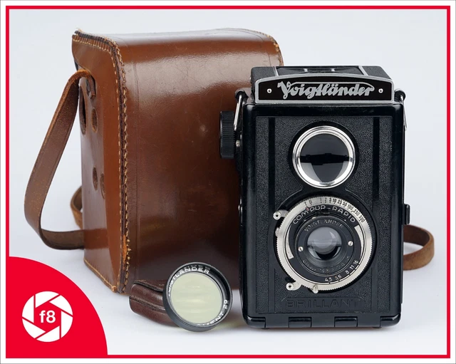 Cámara fotográfica Voigtlander brillante V6 tipo 6 TLR 120 Skopar 1:4,5/7,5 cm
