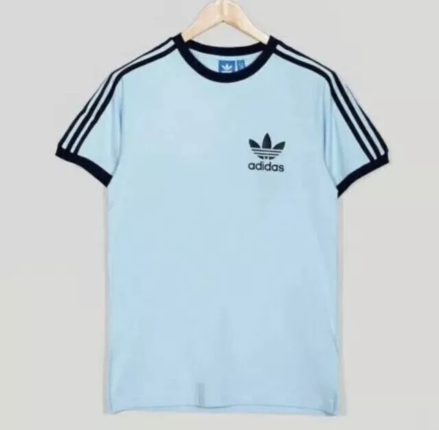 Adidas Originals Men’s 3 Stripes Cotton T-shirt Crew Neck Short Sleeve Top