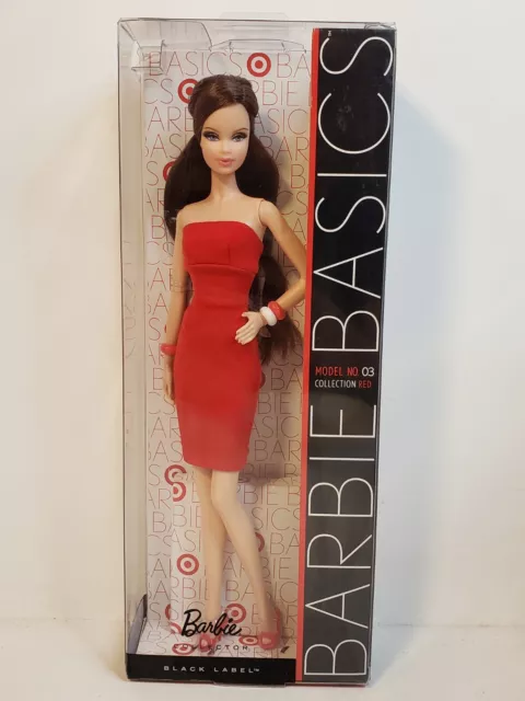Barbie Basics Doll Model No 03 Collection Red Black Label 2010 Mattel V0335 Nrfb
