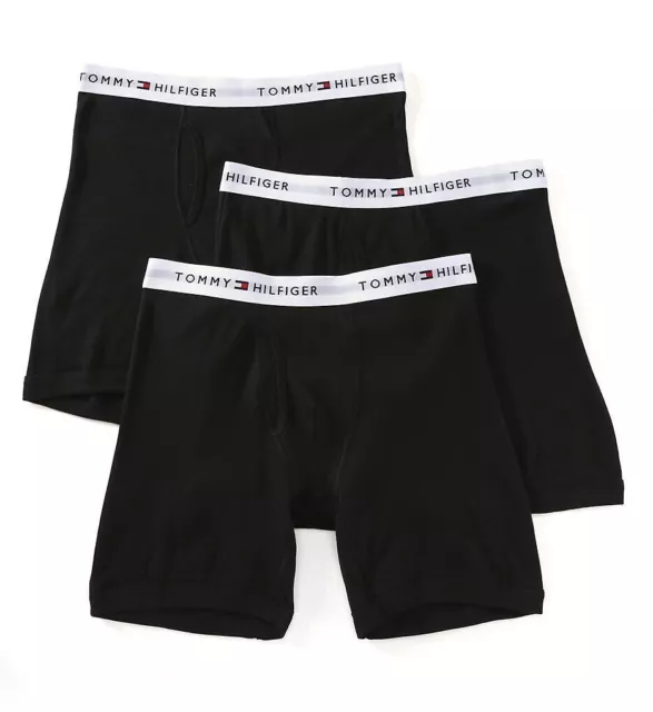 Tommy Hilfiger 3 Pack Underwear Cotton Classic Boxer Brief Black NEW