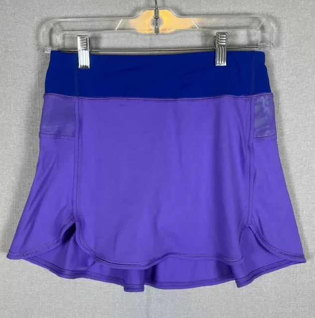 Ivivva Lululemon Girls Size 14 Skirt Tennis Skort Shorts Purple Blue Textured