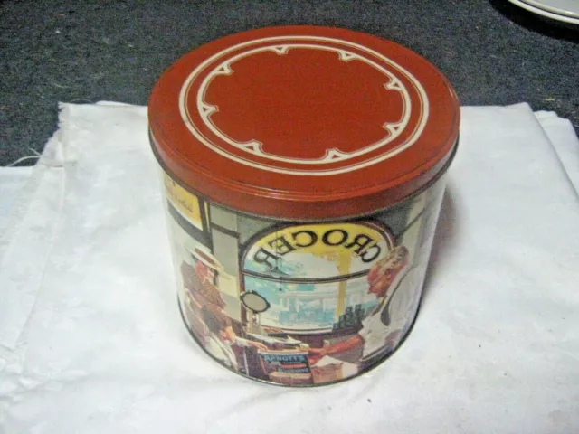 A Vintage 1989 Arnott's 700g Biscuit Assortment "The Grocer" Tin