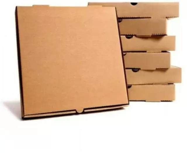 10 x 9x9 Inch brown pizza style box ideal for cakes, treats,sweets gift box