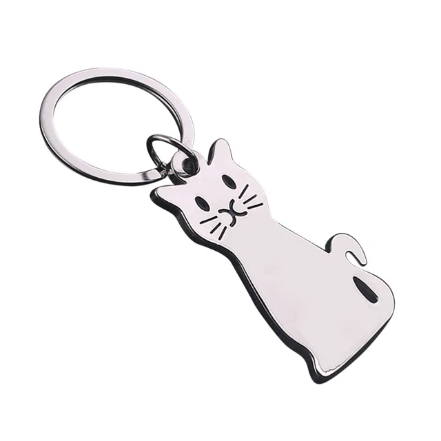 Llavero Colgante Animal Llavero Coche Bling Accesorios Gato Miss Pet