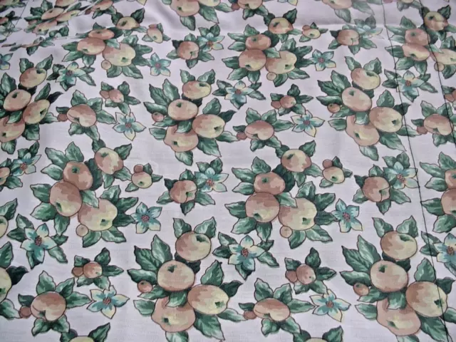Three Yello Apple Print Cafe Curtains Reversible Convertible to Valance 60x18 in