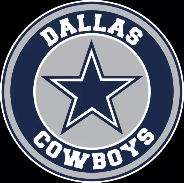 Dallas Cowboys Circle Logo Vinyl Decal Sticker - You Pick the Size
