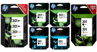 Original HP 301 HP 301 XL Drucker Patronen Multipack Tinte Set Einzelne Farben