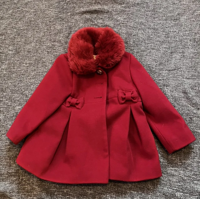 MONSOON BABY GIRL Red Rene Roses Cape Coat Age 0 12 Months 24.99