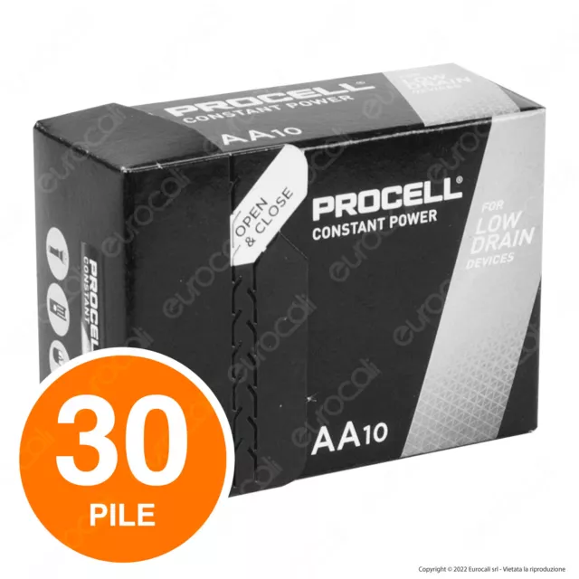 Procell Duracell Constant Power AA Pile Alcaline Batterie Stilo Mignon Pro 30x