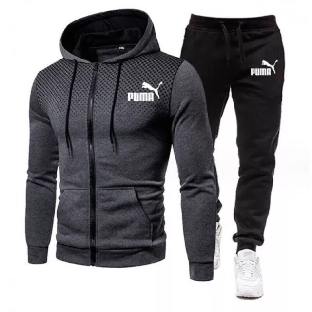 2PS Herren Hoodie Trainingshose Bottoms Jogging Sporthose Trainingsanzug Set Neu