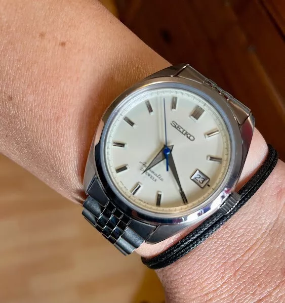 Seiko SARB 035 with customized hour and second hands and Jubilee bracelet