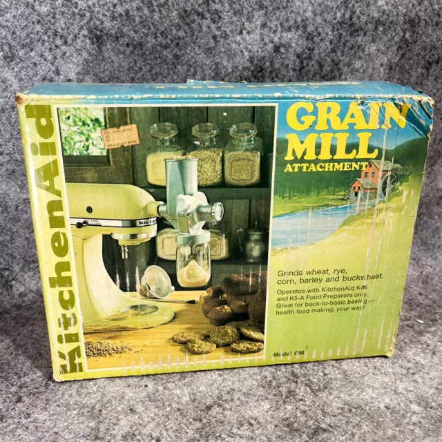 Vintage KitchenAid Mixer Grain Mill Attachment Model "GM" All Metal Accessory