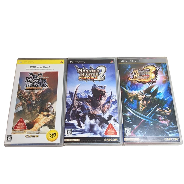 PSP Monster Hunter Portable 1st 2nd 3rd set Japanese ver. PlayStation Portable