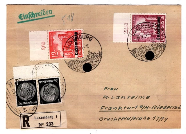 Luxemburg Ex 38/41 schöner Brief (T5048