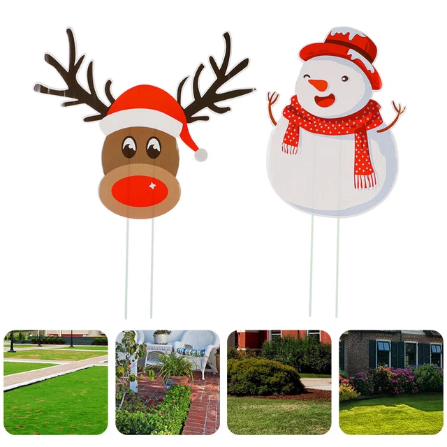 Decoraciones Navideñas Para Exteriores Xmas Garden Stake Christmas Card Elk