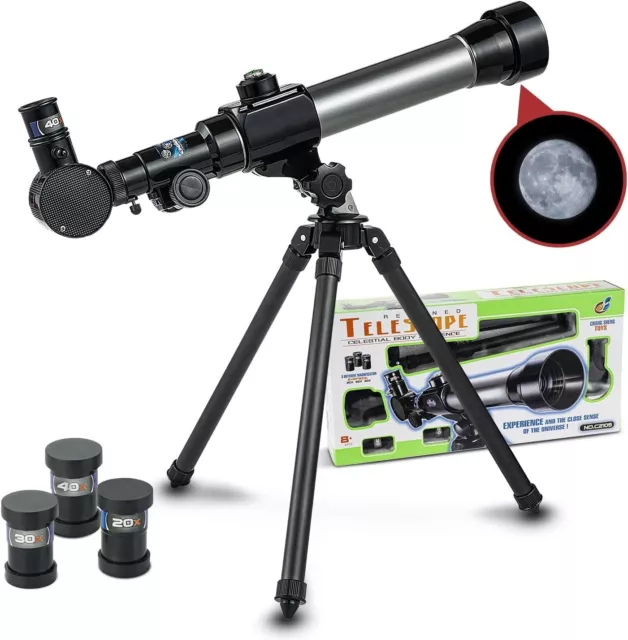 Telescope for Kids 8-12 - 20x 30x 40x Magnification