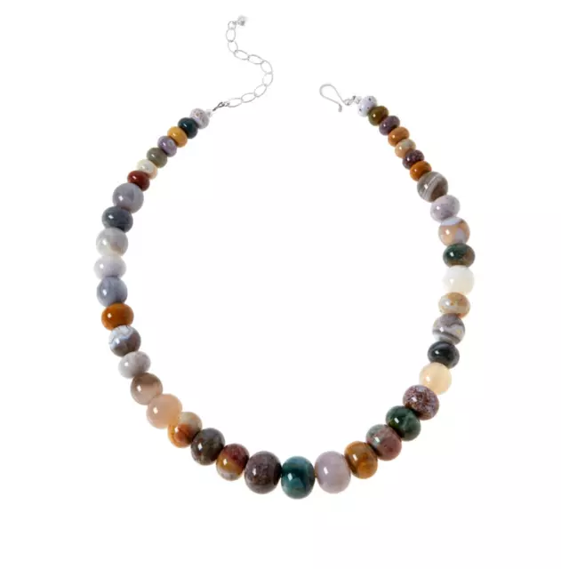 Jay King Multi-Color Ocean Jasper and Agate Bead Necklace
