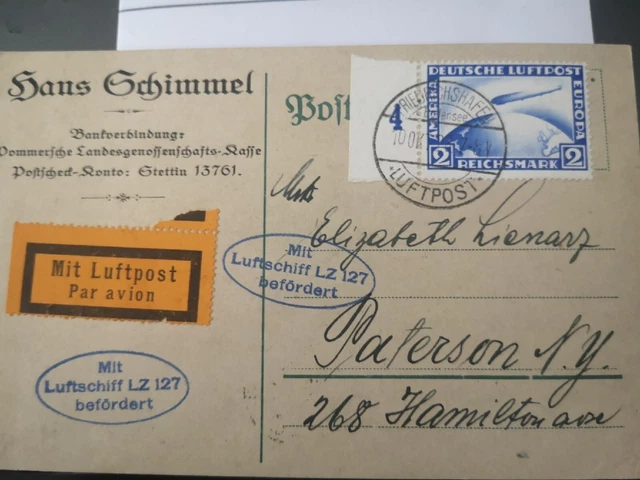 Zeppelinpost  echt gelaufen