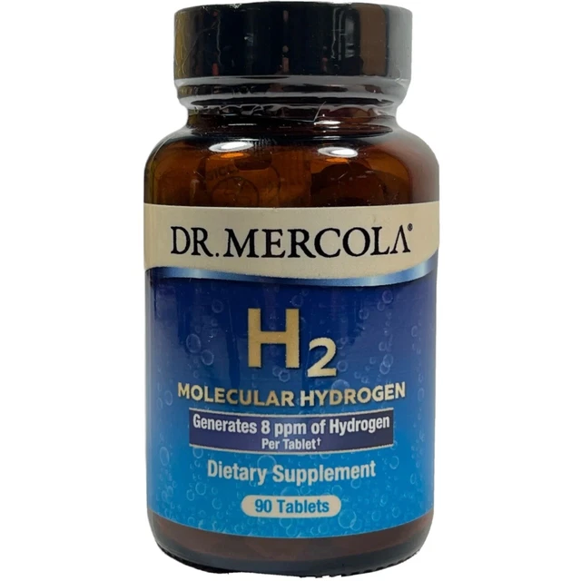 DR. MERCOLA H2 Molecular Hydrogen Dietary Supplement 90 Tablets EXP