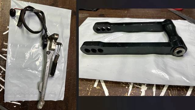 10-14 Bmw S1000Rr Lowering Rear Shock Linkage Link Mount Bracket+ Cut Kickstand