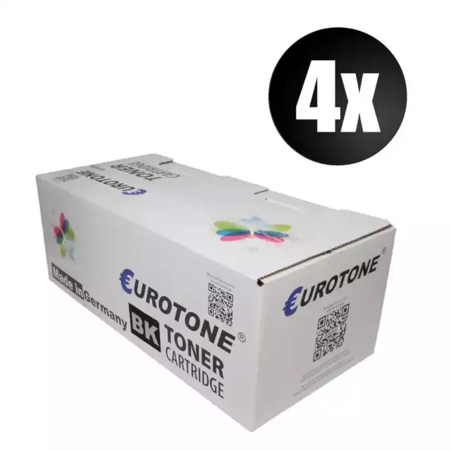 4x Eco Eurotone Cartuccia Nero per Canon NP-6000 NP 7000 NP 7050 NP 7500